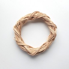 리스틀 나무 리스 넝쿨 라탄 가랜드 인테리어 조화 벽장식 소품 마크라메 diy 만들기 재료, 아이보리(외경), 15cm
