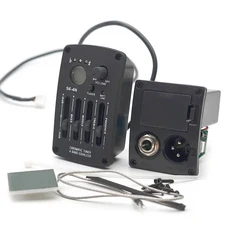 SE-4N 4 밴드 EQ 어쿠스틱 기타 프리 앰프 라운드 디지털 Procedding 튜너 이퀄라이저 픽업 고무 오일, 01 1 x pcs, 1개