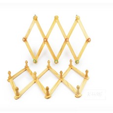 살루미스토어 원목 자바라 행거 옷걸이 원목옷걸이, 고무링, 1