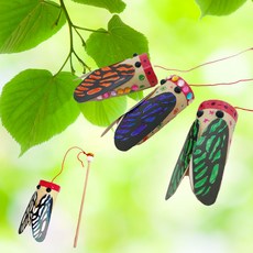 돌리면 소리나는 매미 꾸미기(5인용) 만들기 우드 토이 나무조립 장난감 동물 입체퍼즐 선물용 DIY 공예