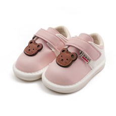 풋풋 부끄러운 곰돌이 삑삑이 베이비운동화 유아운동화 보행기신발 걸음마신발 돌아기신발 유아삑삑이신발 소리나는운동화