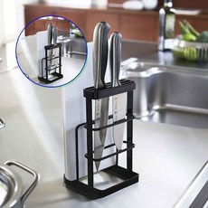 쌍문상회 지금 필요한 도마받침 도마수납 도마꽂이 도마정리 모두 주방도마 미니멀리즘 도마선반 꽂이 도마거치대 거치대 31872EA, 블랙