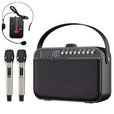 大聲公 悍將型重低音無線式多功能行動音箱(雙手持麥 耳麥組)/保固一年/藍牙喇叭/行動KTV/廣場音響/教學擴音機