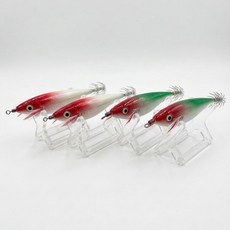 잡아드림 쭈꾸미 오징어 레이저 야광 수평 에기 세트, 고추장 수박 혼합 에기, 30g, 4개