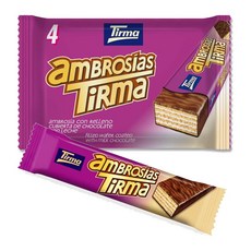 Tirma 티르마 앰브로시아 밀크초코 웨하스 크림바 미니 간식 4개입, 1개