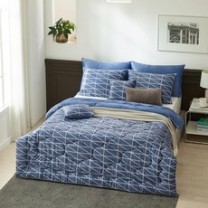 휴어스멀티퀼팅극세사이불 방송 휴어스 극세사 퀼팅 이불 그레이+네이비 2종 세트