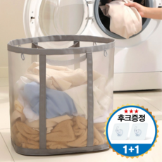 내구왕 통풍 잘되는 메쉬 빨래바구니 틈새걸이, 심플그레이