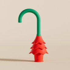 木豆 門縫防夾手器, 硅膠雨傘門掛-紅色:OPP袋獨立包裝