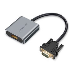 VGA轉HDMI轉接器 公轉母 影音傳輸 電視線 投影線 轉接線 HDMI 電視 轉接頭 螢幕傳輸 傳輸線, 1個, VGA公轉HDMI母