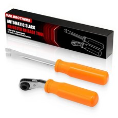 AWL Brothers 2피스 자동 슬랙 조절 릴리즈 공구 세트 0.8cm(5/16인치) 더블 스퀘어 래칫 렌치 포크 엔드 툴 트럭 트레일러 및 세미 에어 브레이크 시스