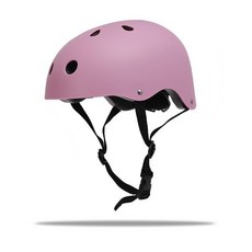 登山頭盔 攀巖頭盔 溯溪安全帽 滑板頭盔 美國EPS防護材質 輕便耐用 減震安全頭盔, 磨砂粉,M 頭圍52-55公分 青少年男女, 1個