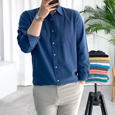 Lookplane 酷亞麻生物水洗寬鬆夏季襯衫 15color