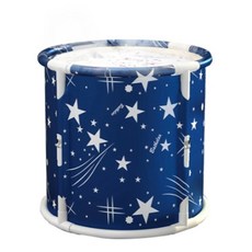 免安裝折疊泡澡桶/浴缸/澡盆 - 摺疊設計 卡通造型 多功能儲水桶, 星月, 1個