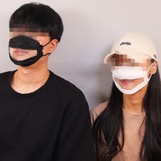 투명 입술 보이는 마스크 강의용 교육용 방송용 소통 대화 표정 전달 립리딩 청각, 상세페이지 참조, 1개, 사각형 화이트