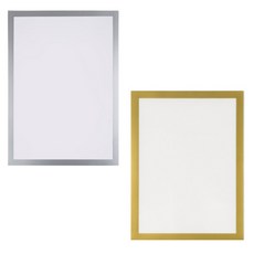 유유성안 무타공 자석액자 벽부착 게시판 안내문 액자 A4, 1개, 실버