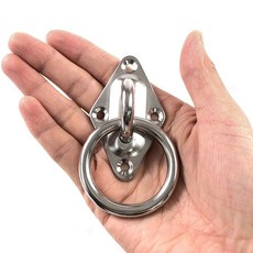 다이아 플랫 앵커링 1P 사이즈선택 M5/M6/M8/M10 후크 스테인레스 연결장치 부품 녹방지 고리 304스텐 개고리 방수 부자재 고정 오링, 1개