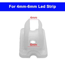 LED 커넥터 고정 클립 벽에 플라스틱 10MM 100 6MM 8MM 장착 조명 스트립 RGB 액세서리 12MM 네온 5050, 20pcs, For 4mm 6mm Strip