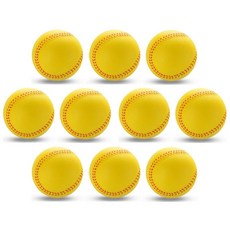 KINOKINO 야구 연습 우레탄 볼 직경 약 7cm (옐로우 10구 세트), 1개