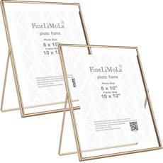 FineLiMoLa 골드 20.3x25.4cm(8x10인치) 플로팅 사진 액자 2팩 사이즈(10.2x17.8cm(4x6인치) 12.7x17.8cm(5x7인치) 15.2x2