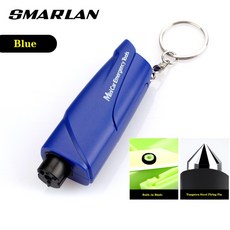 SMARLAN 자동차 사이드 윈도우 용 휴대용 안전 망치 좌석 벨트 커터 구명 탈출 비상 키 체인