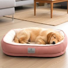 런레이더 미끄러움방지 반려동물 꿀잠 방석, 1개, 로즈 핑크