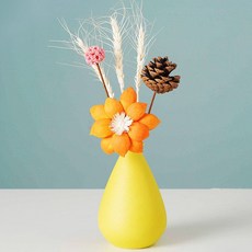 아르띠콜로 오브제 드라이 플라워 꽃 꽃병 인테리어 소품, 드라이플라워 + 꽃병 세트 B형