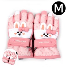 [엠유종합상사] 주니어장갑 유아패딩장갑 키즈방한장갑 라인프렌즈 코니 입체페이스 방한장갑 M