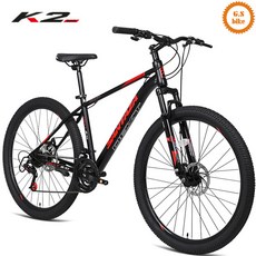 2025 케이투바이크 레이브2.1D 27.5인치 MTB자전거 선런 원터치21단 디스크브레이크, 1개, 178cm, 레이브2.1D 27.5인치 블랙+레드 미조립