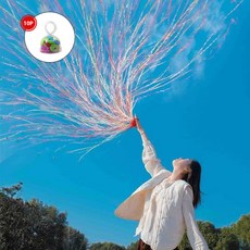 무소음 종이 줄폭죽 생일 파티 안전한, 10개, 혼합색상