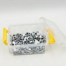 모모아트 5000 비접착 인형 눈알 8mm (약600개) + 적층형 미니 수납박스 세트, 1개