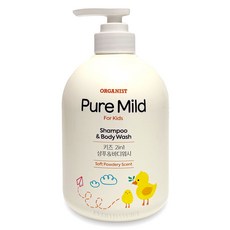 오가니스트 비건 퓨어마일드 키즈 2 in 1 샴푸 & 바디워시, 1개, 715ml