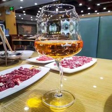 馬卡龍糖果撞色高腳杯歐式葡萄酒杯奶油色扭扭杯少女心高腳玻璃杯, 1個