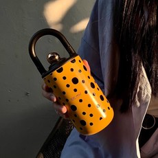 에이트 스트리트 패션 텀블러, 4개, 옐로우, 400ml