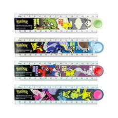 포켓몬스터 30cm 스마트접자 포켓몬 어린이 방안 폴딩 자 학용품 문구 [엘리빅마켓], 2.포켓몬30cm스마트접자_4개