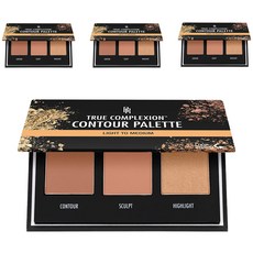 블랙래디언스 트루 컴플렉션 컨투어 팔레트 11g, 4개, Light to Medium