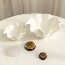 하나비 수반 이케바나 화반 동양꽃꽂이 도자기화병 침봉 인테리어 수경재배 테이블웨어 꽃병 쉐미니, 6 침봉-투명(중)