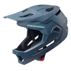 CRATONI Madcat 兒童安全帽 全罩式設計 適用於滑步車及競賽, 1個, 鐵灰藍,S-M (49-56cm)