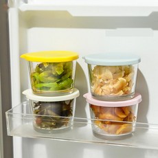 유리 반찬통 소형 냉장고 정리 보관 밀폐용기 세트, 22. 화이트 1개