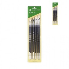 화홍 유화붓 830 7본조 세트 모 2 4 6 8 10 12 14호 화방붓 유화재료 미술용붓 그림붓, 1개, 상세페이지 참조