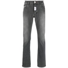 필립플레인 로고 패치 슬림 컷 진