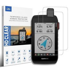 INNOSURE [2팩] 9H 강화 유리 액정보호필름 Garmin Montana 700 700i 710 710i 750i 760i 견고한 휴대용 GPS 네비게이터 12.7cm, 유리 2개 - HD 투명