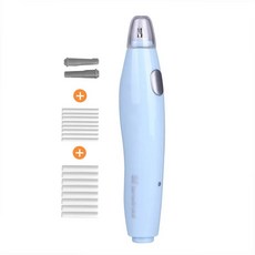 전동지우개 자동 16개 지우개 리필 전기 키트 충전식 연필 원 버튼 제어 크리스마스 문구, 파란색