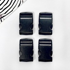 헤세드 (국산) 플라스틱 블랙 버클 가방버클 (4p), 1세트, 블랙 30mm