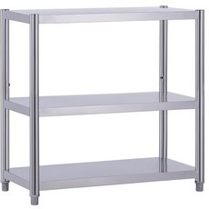 誠宜 60x40x80cm 升級款加粗加厚 三層不鏽鋼置物架, 不銹鋼色, 3層