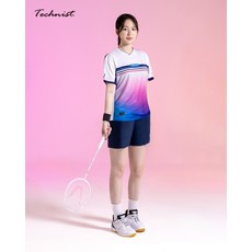 테크니스트 TNT56053 경기복 게임웨어 반팔티 배드민턴 피클볼 스포츠웨어