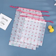 반투명 체리 구디백 선물포장 복조리 비닐 파우치, 1개, S size 16*20