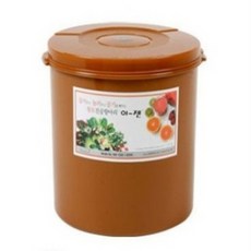 이젠 황토 진공 항아리 원형 22L 누름독 김치통 오이지 쌀통, 1개
