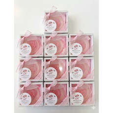 토브가든 카네이션 리본 스티커 상자 완포장 비누, 10개, 핑크