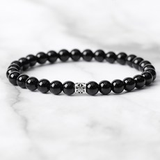 진주모아 특A 악한기운을 막는 액막이 불교 염주팔찌 오닉스, 오닉스6mm, 15cm