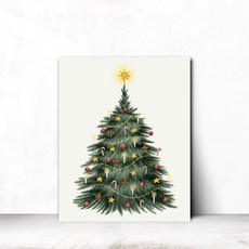 마지아갤러리 크리스마스액자 성탄절 트리 인테리어 캔버스그림 쿠키트리 S 31x41cm